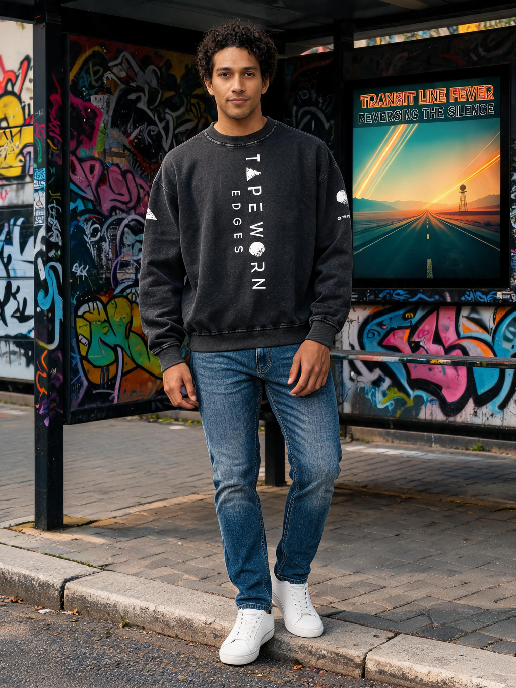 Transit Line Fever Sweater - Snow-Washed Signal Knit